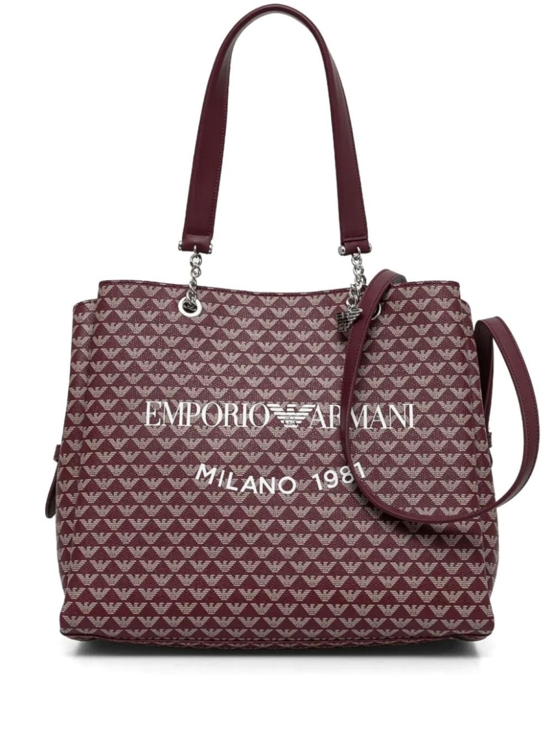 

Сумка-тоут с логотипом Emporio Armani, красный