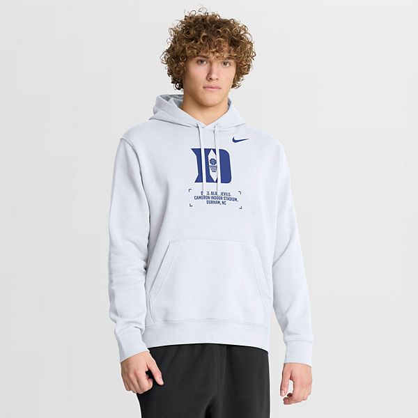 Мужской белый баскетбольный худи duke blue devils two-hit club fleece Nike — фото 2