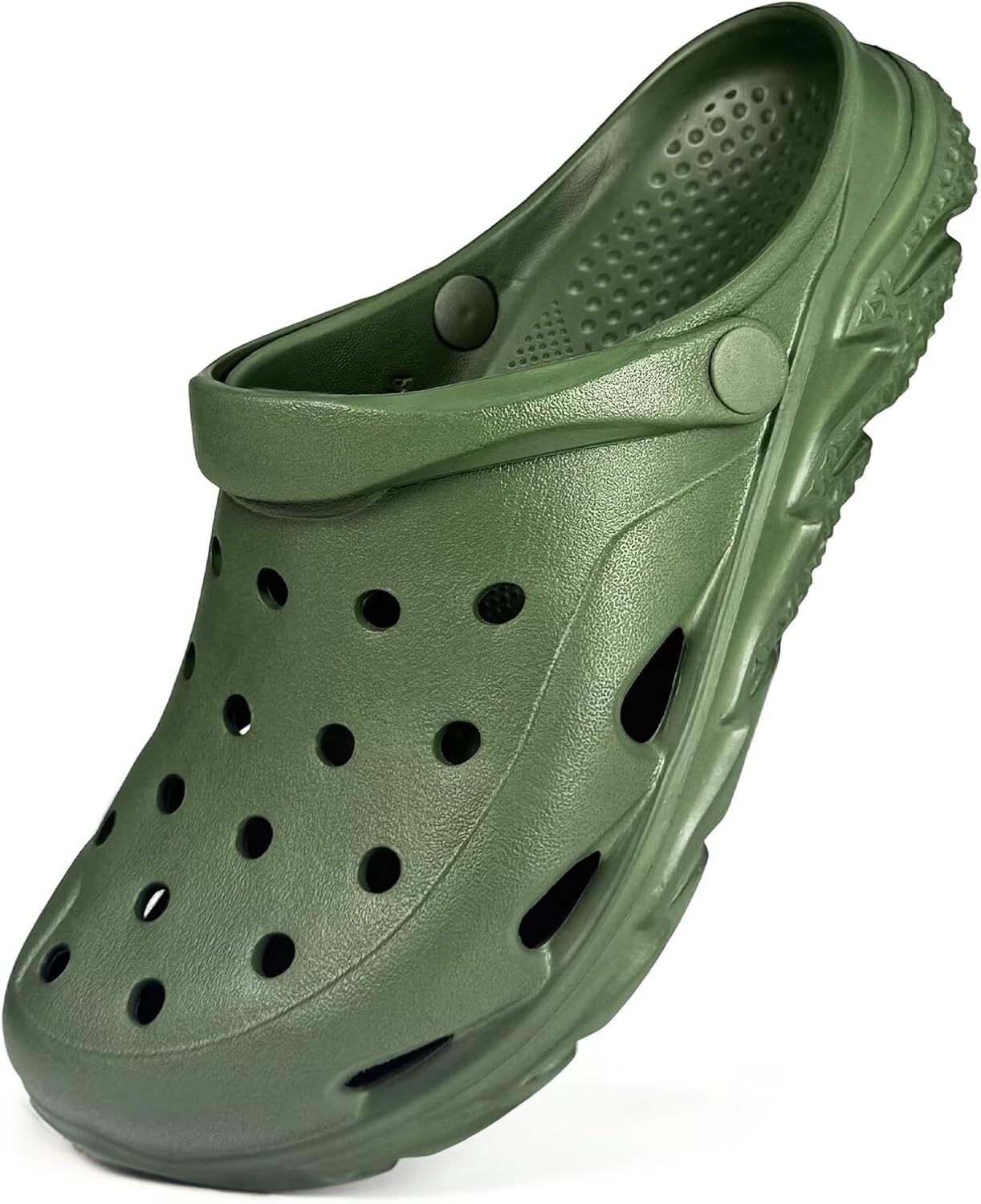 

Мужские и женские садовые сабо с поддержкой свода стопы, унисекс, классические шлепанцы на липучке, сандалии для улицы, пляжа и бассейна Haifago, зеленый