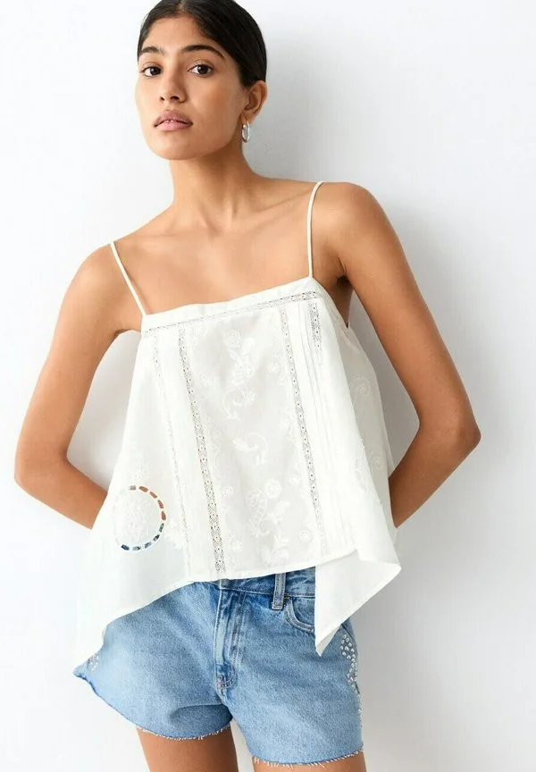 Подростковый топ Mango Kids, Off White — фото 2