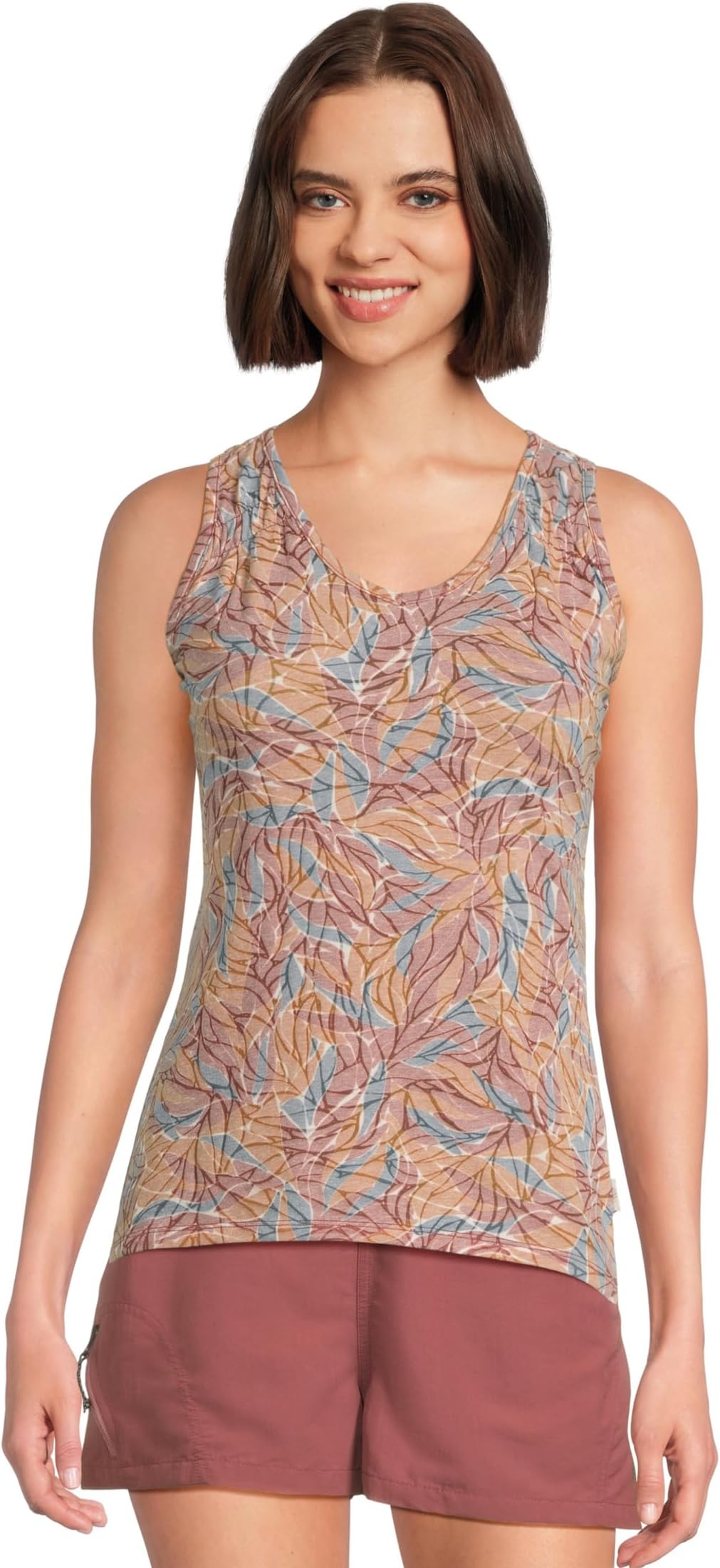 

Топ Royal Robbins Featherweight Tank, цвет Wild Rhubarb Presidio Print