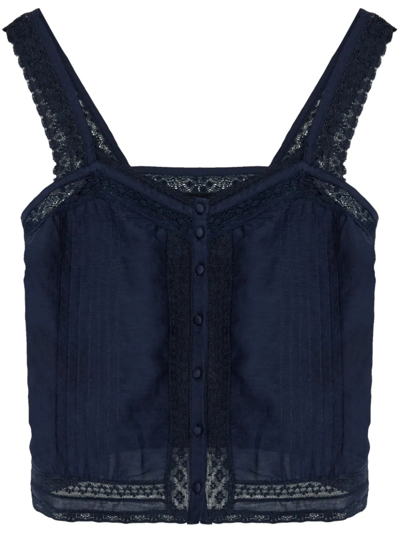 

Топ без рукавов Zadig&Voltaire с кружевной отделкой, синий