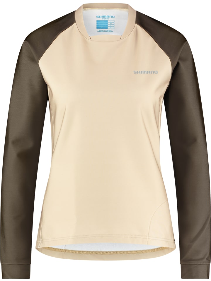 

Лонгслив SHIMANO Long Sleeve Jersey Woman's SAIKO warm, бежевый