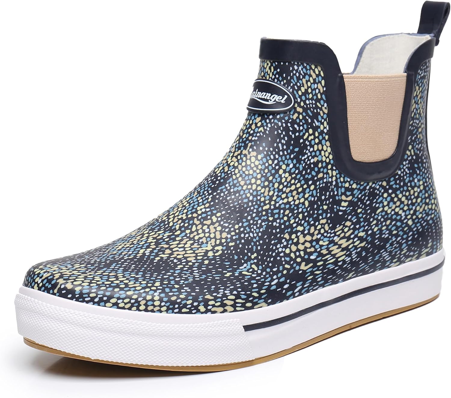 

Дождевые сапоги RAINANGEL для женщин и мужчин, унисекс, до щиколотки, противоскользящие, удобные, легкие, для работы в саду и на открытом воздухе, водонепроницаемые сапоги для рыбалки, Color Polka Dots