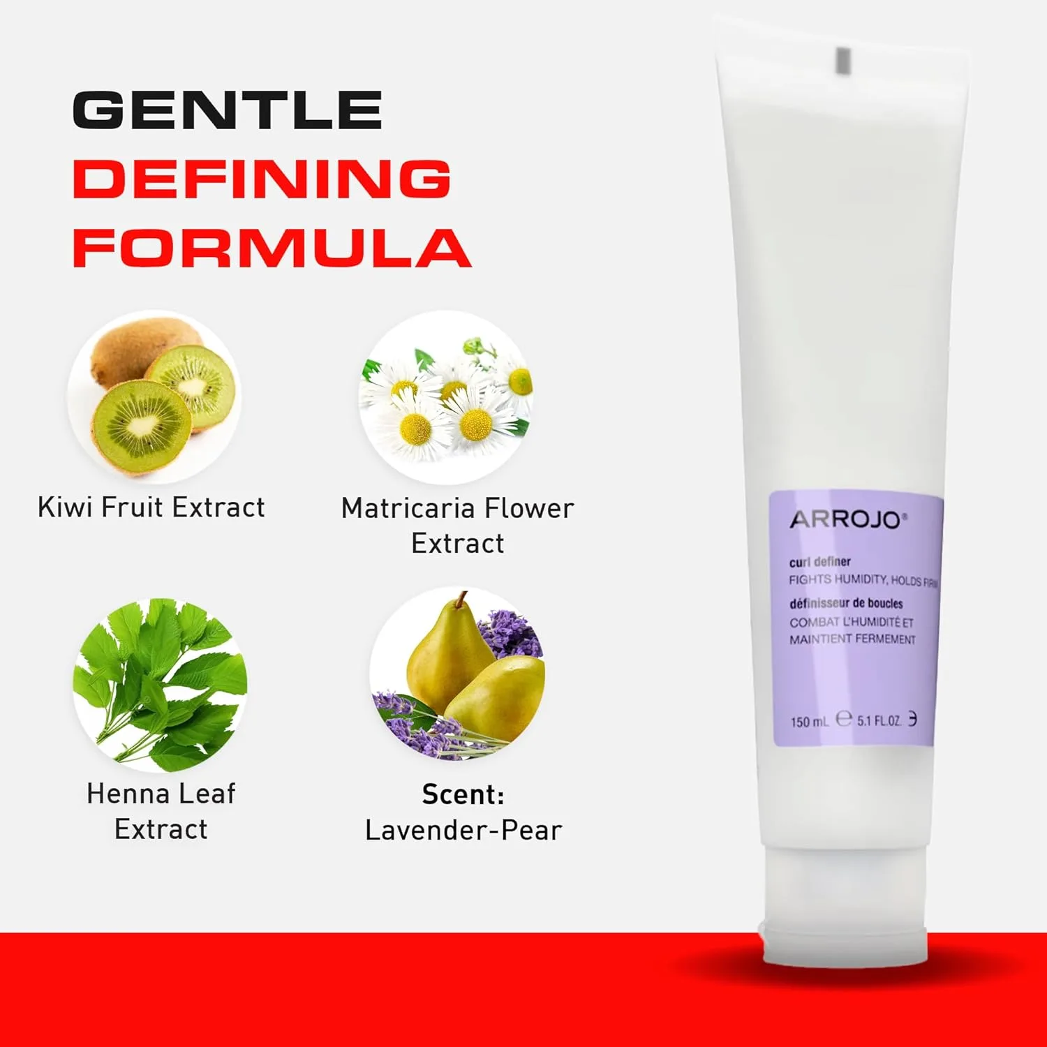 Arrojo Curl Defining Gel - увлажняющий гель для волнистых и кудрявых волос с сильной фиксацией, без парабенов и сульфатов, защита от пушистости и термического повреждения 144.59 г (1 шт.) — фото 4