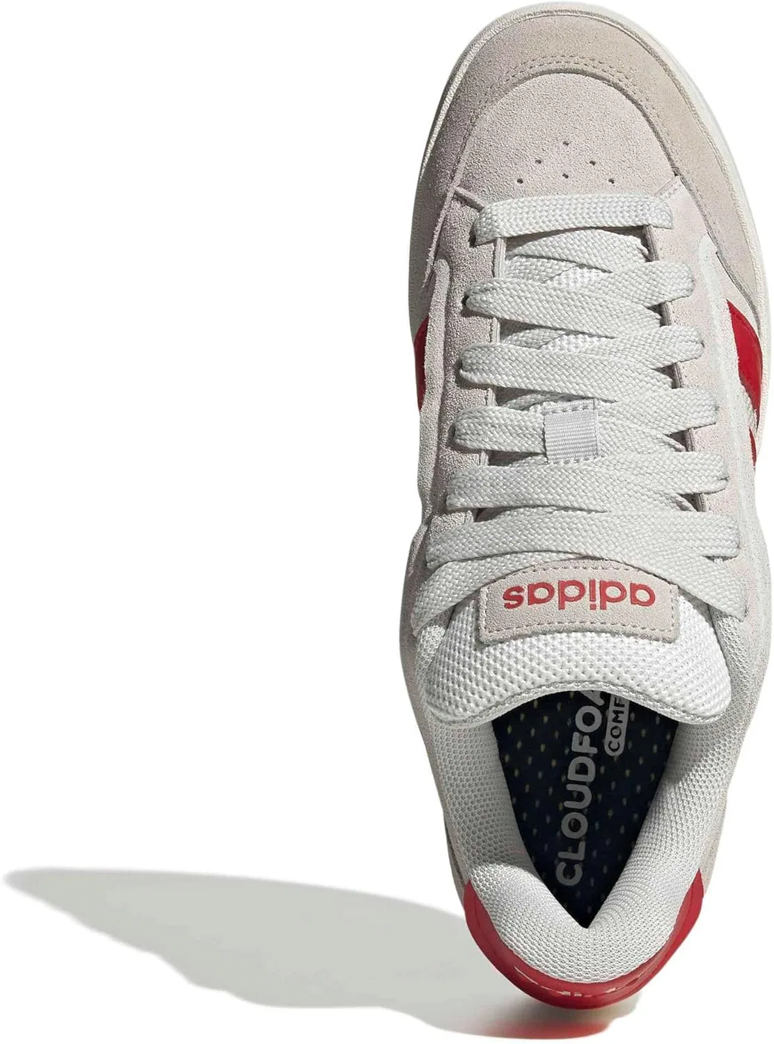 Кроссовки для мужчин с Cloudfoam, adidas, Crystal White/Better Scarlet/Off White — фото 2