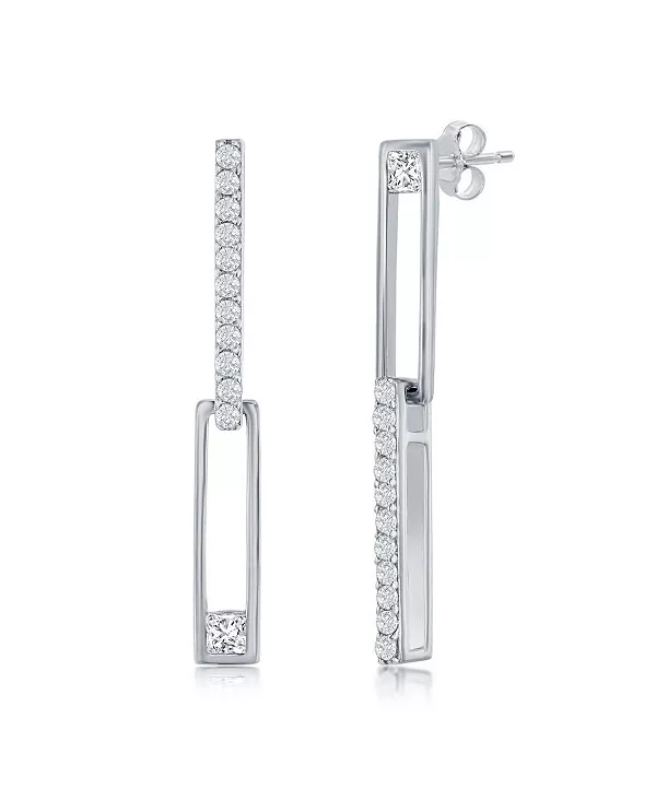 

Асимметричные серьги-скрепки из стерлингового серебра или позолоченные серьги-скрепки из стерлингового серебра Simona, silver