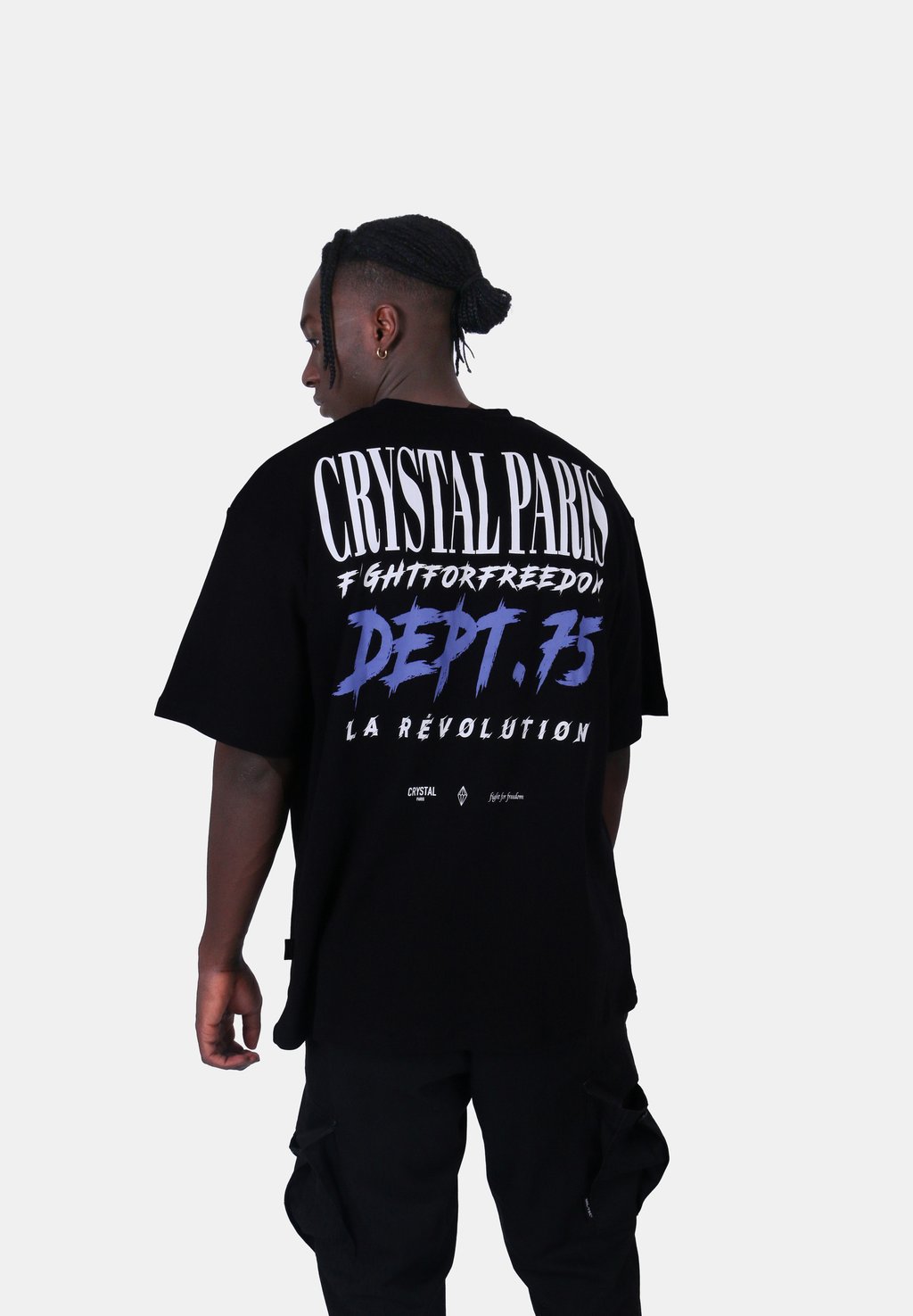 

Футболка с принтом CRYSTAL PARIS, черный