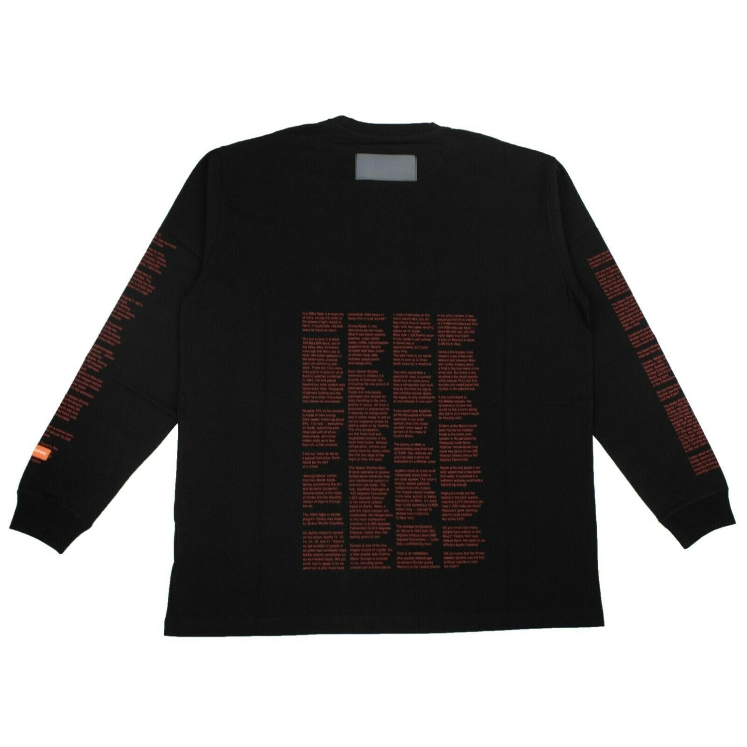 

Черная футболка с фактами НАСА Heron Preston, черный