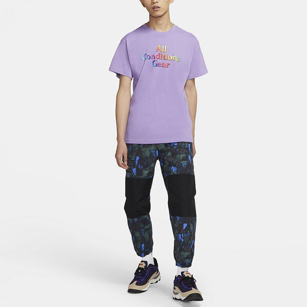 Футболка acg alphabet logo casual short sleeve couple style purple Nike, фиолетовый — фото 3