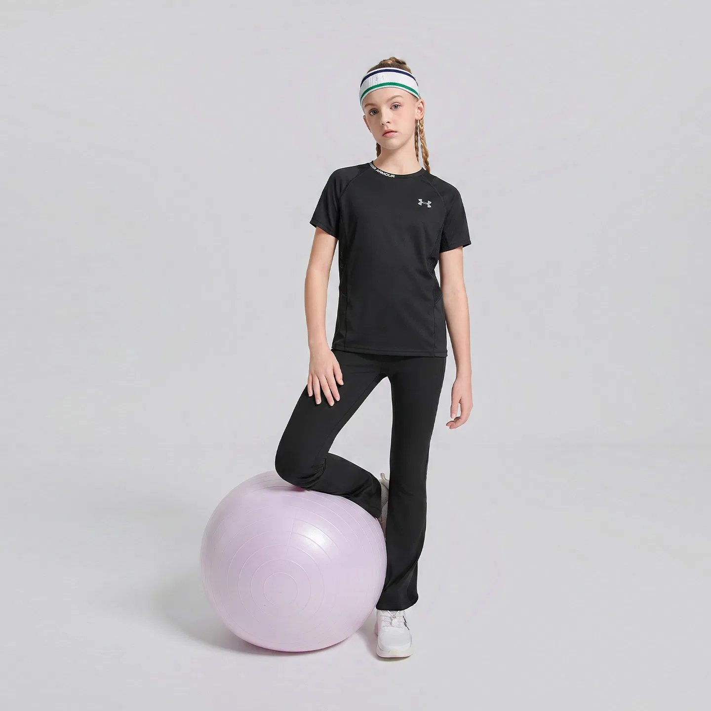Футболка детская хлопковая Under Armour Grade School Black — фото 4
