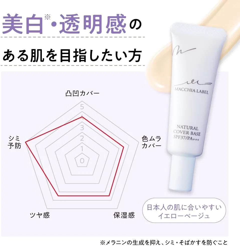 Тональная основа MachiaLabel с SPF37 PA+++, 20 г, желто-бежевый — фото 4