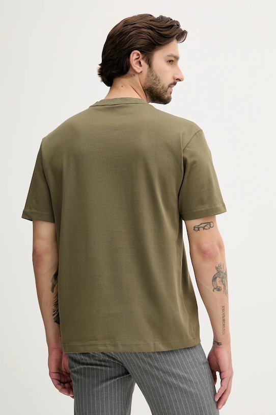 Футболка te tirecollar из хлопка BOSS Orange, зеленый — фото 2