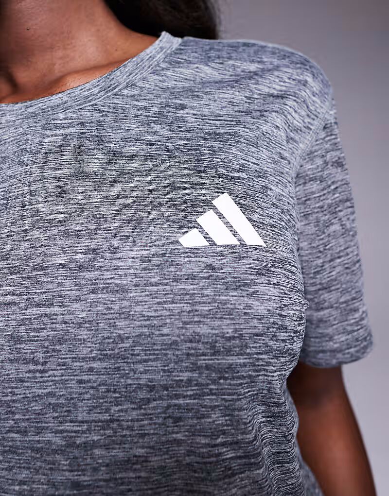 Футболка Adidas Running Own The Run серого меланжа — фото 2