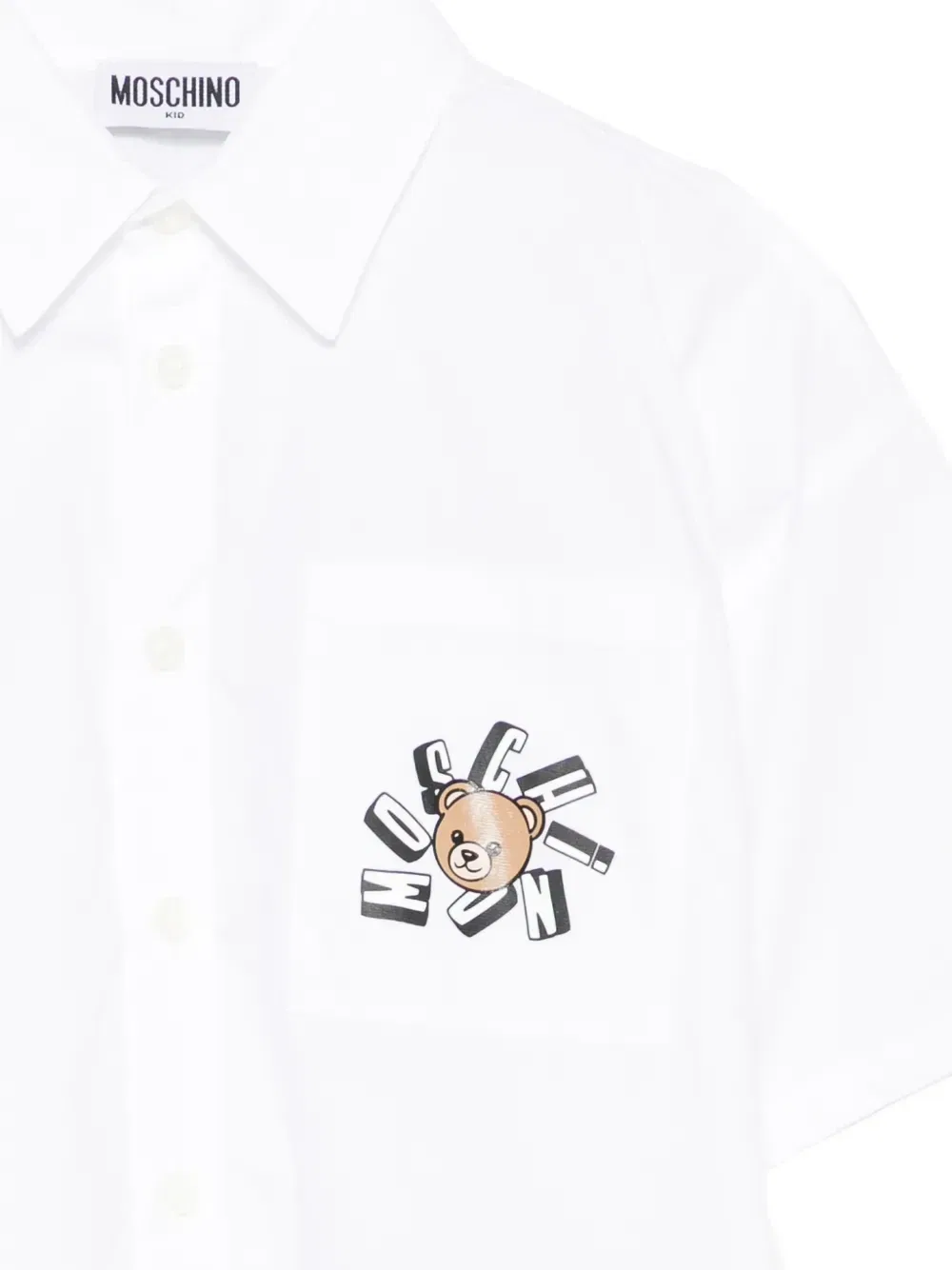 Рубашка с графичным принтом Moschino Kids, белый — фото 3