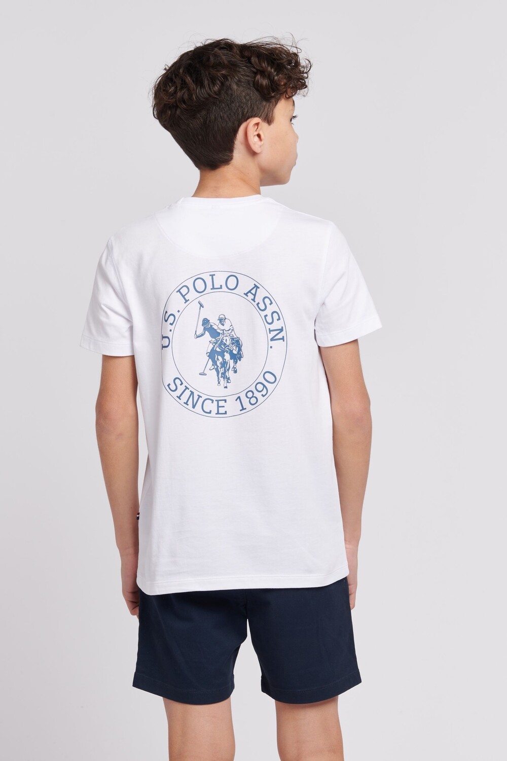 

Футболка с принтом на спине для мальчиков U.S. Polo Assn, белый