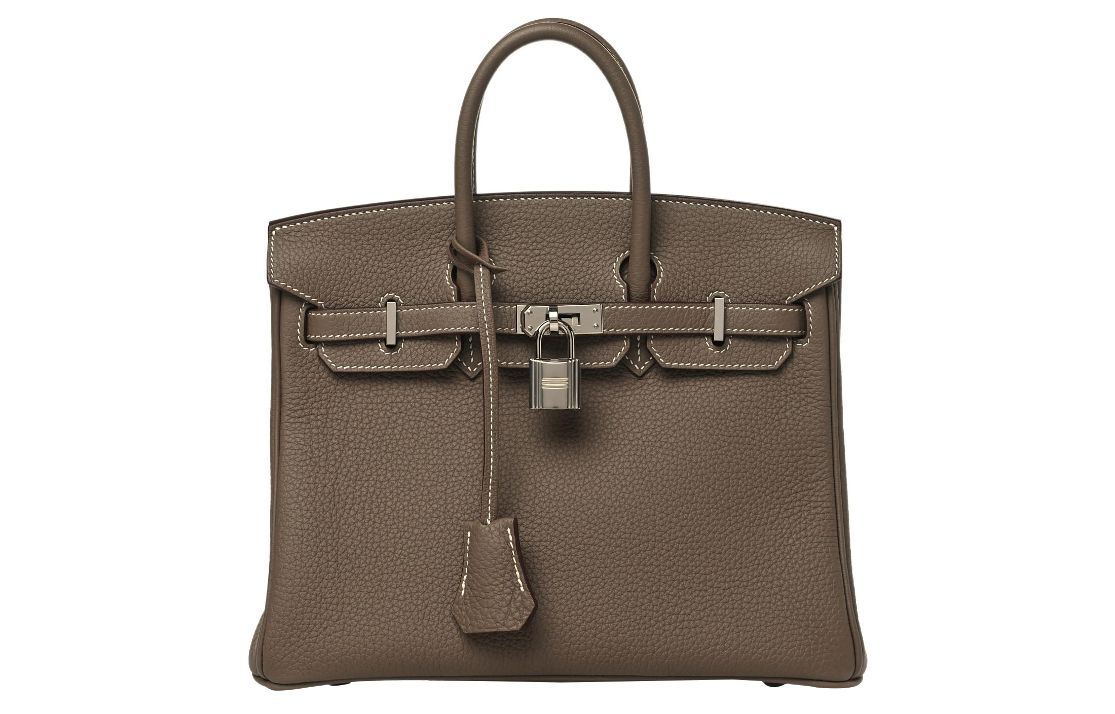 

Сумка Birkin из кожи коровы Birkin Bag женская 18 Etoupe Elephant Gray HERMES