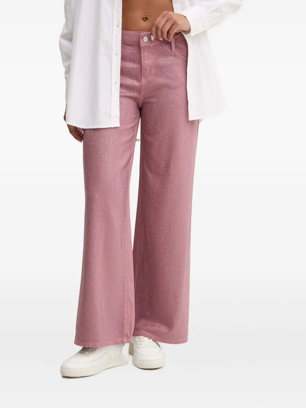 

Джинсы со стразами Guess Usa, розовый