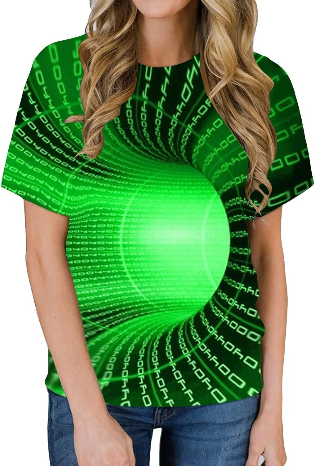 Футболка с принтом Fish Net Mesh, Generic, X-722 Lime Green — фото 4