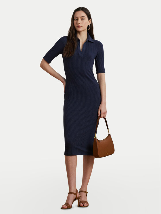 

Облегающее трикотажное платье 200973609001 Lauren Ralph Lauren, синий