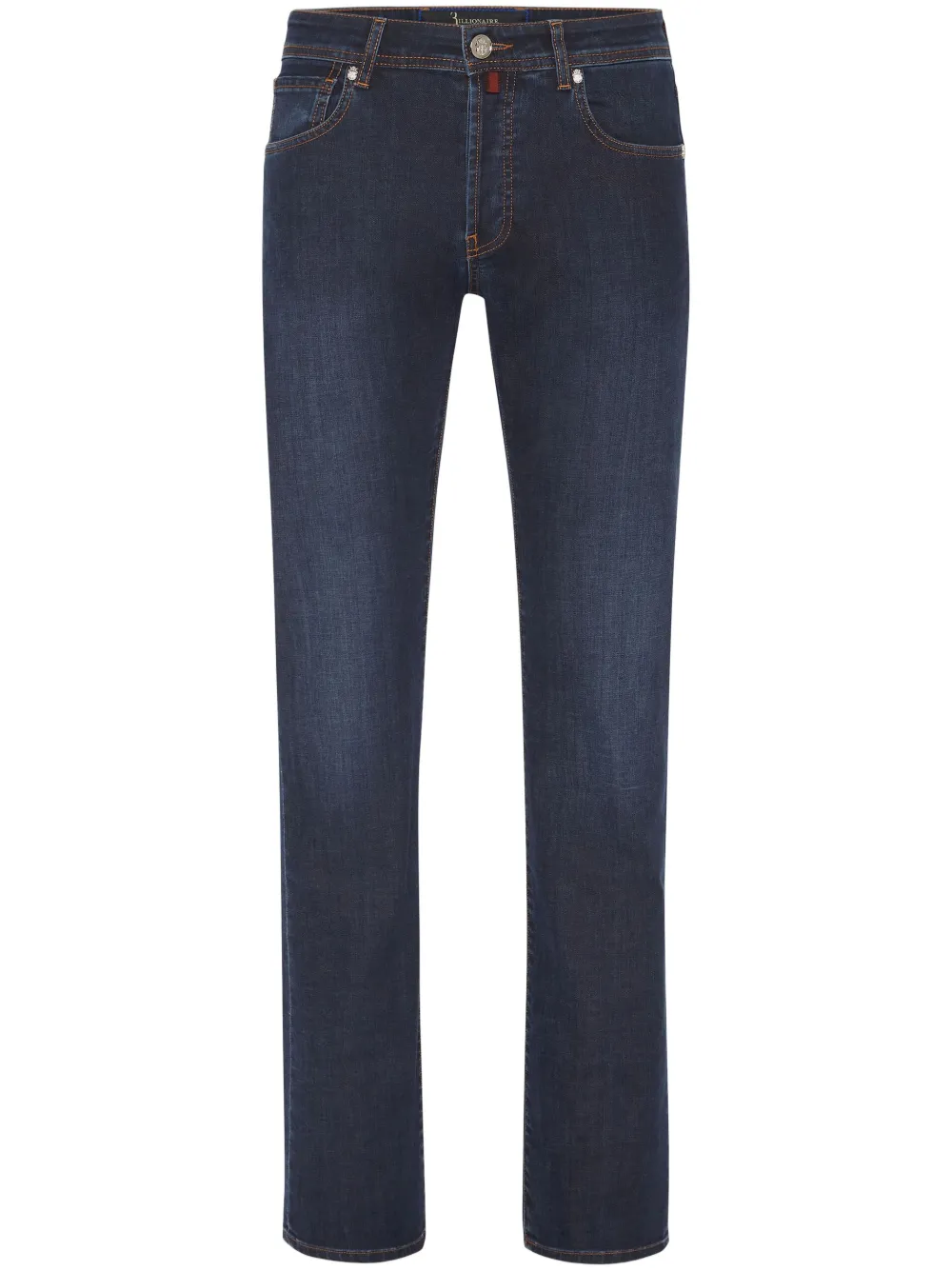 

Прямые джинсы с вышитым логотипом Billionaire, синий