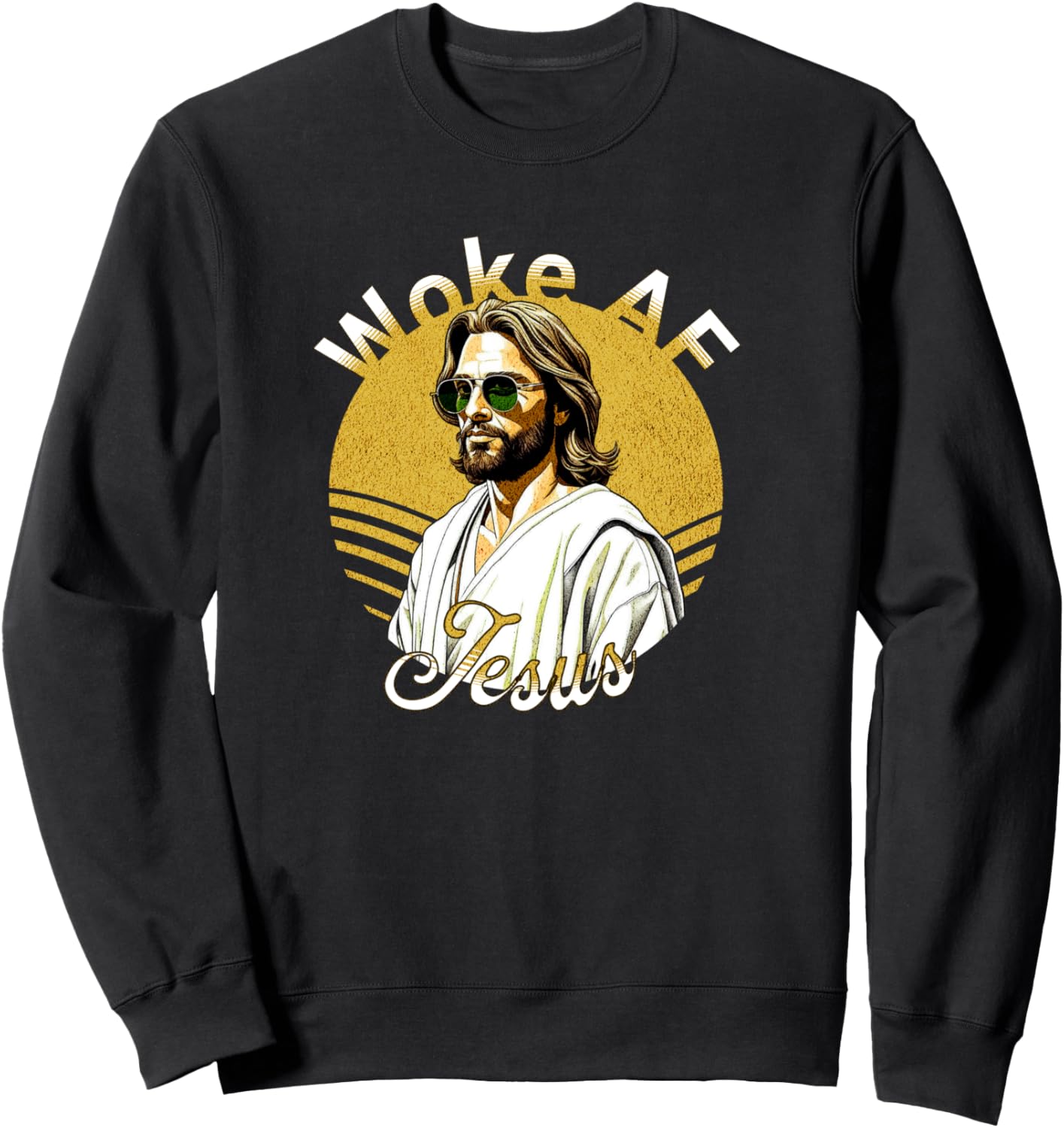 

Толстовка и толстовка Woke AF Jesus Modern Spiritual Vibes Contemporary Faith Fashion, черный