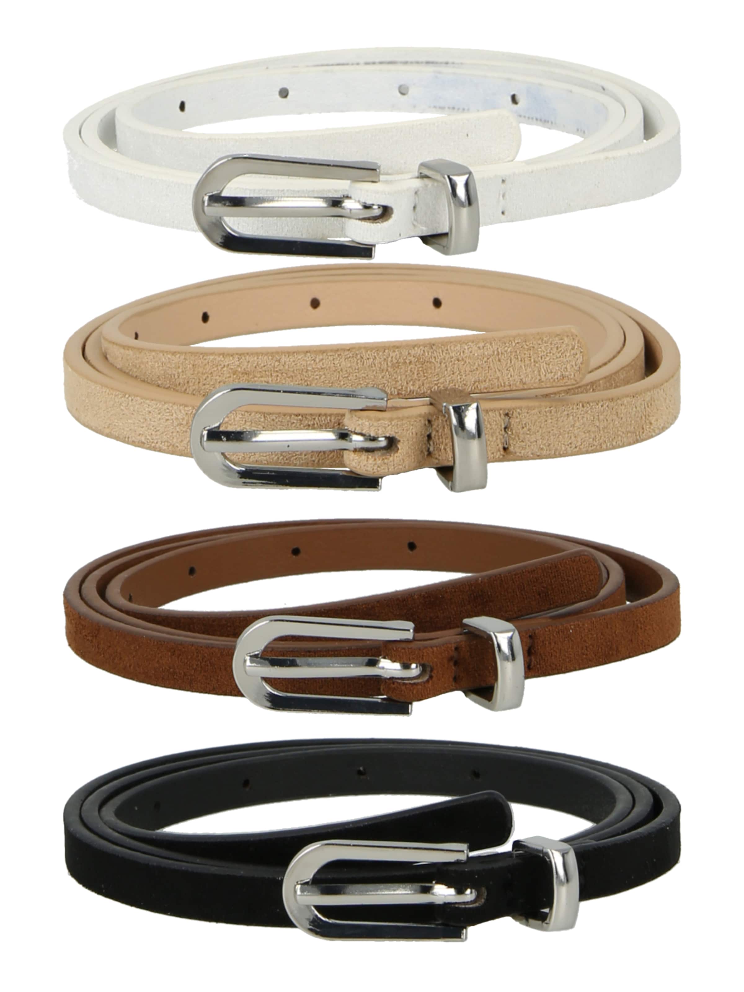 

ABOUT YOU Ремень в цветах беж, коньяк, черный, белый