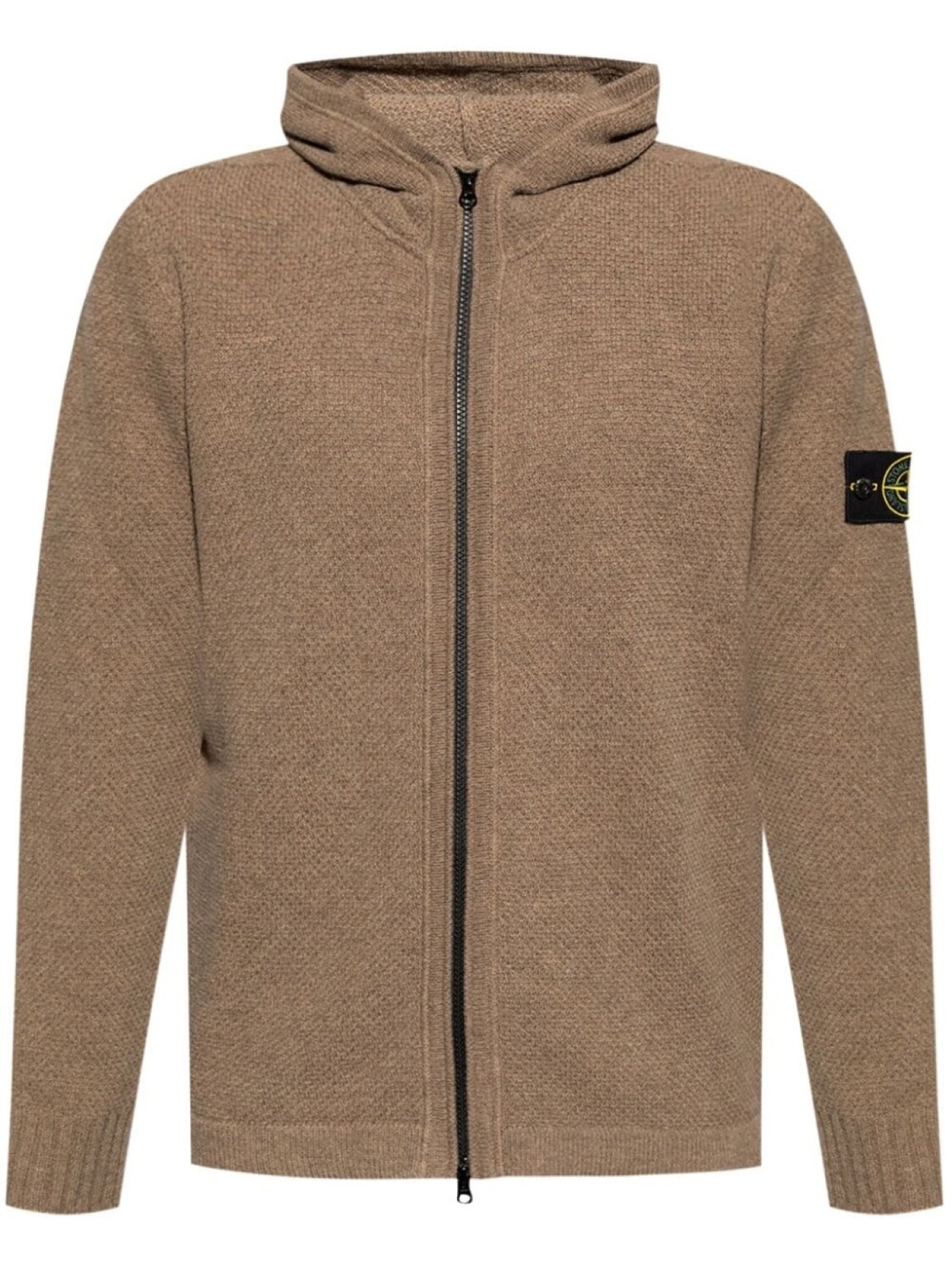 

Stone Island толстовка с капюшоном на молнии с изображением компаса, коричневый