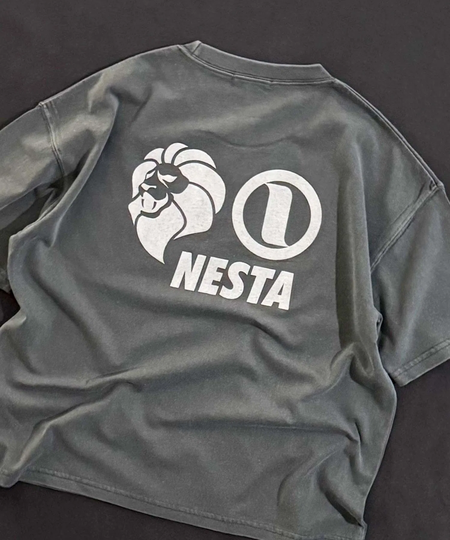Детская футболка оверсайз NESTA с пигментной обработкой фиолетовая — фото 3