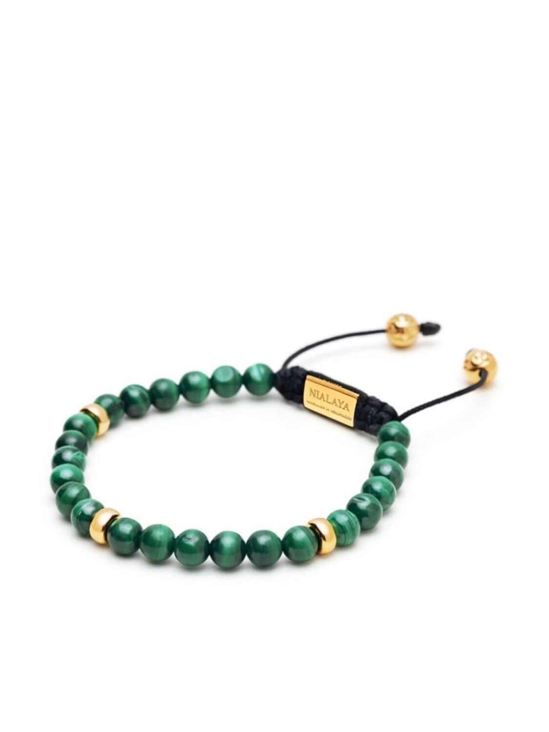 

Позолоченный браслет с малахитом Nialaya Jewelry, зеленый