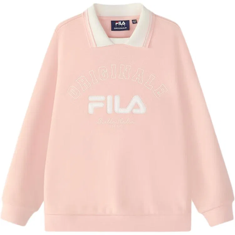 Свитшот отложной воротник FILA KIDS розовый