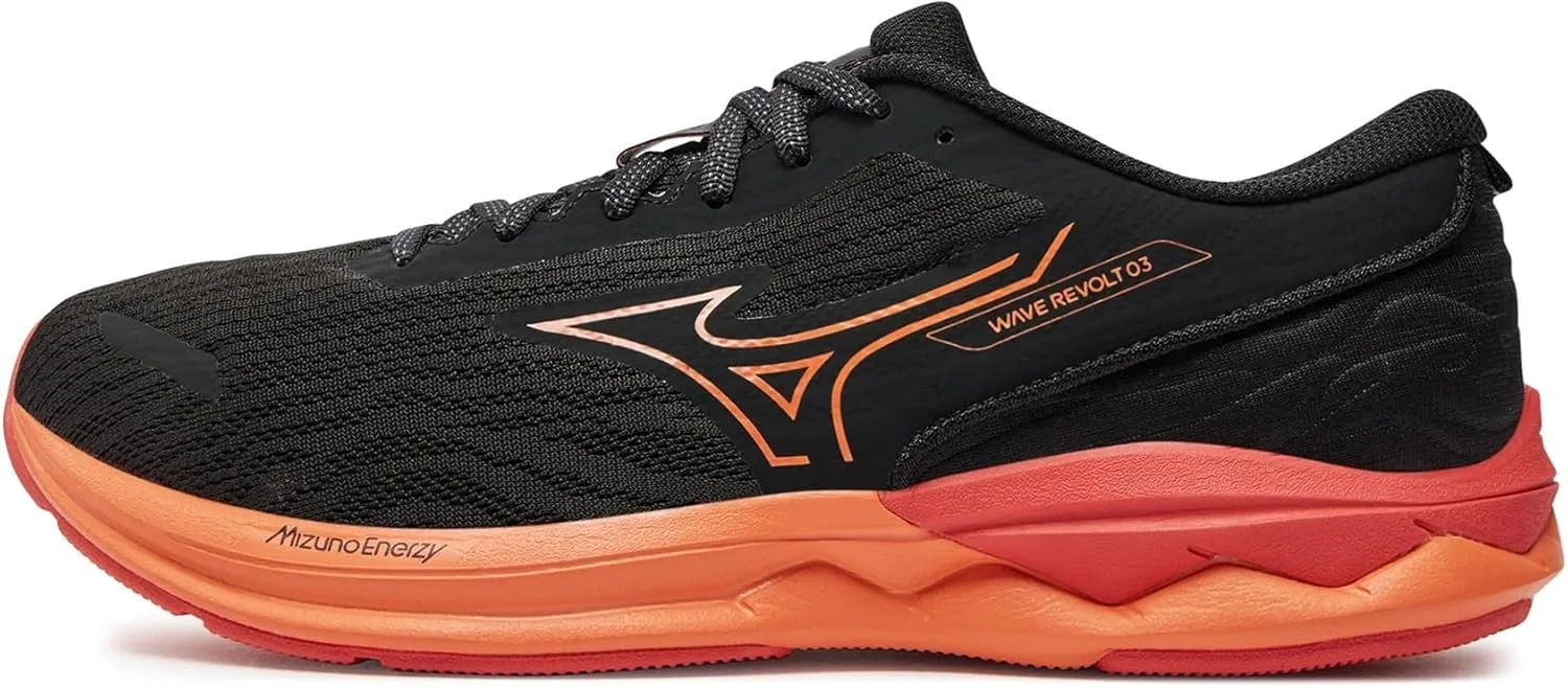 Кроссовки для бега Mizuno Wave Revolt 3 унисекс, Black Nasturtium Cayenne