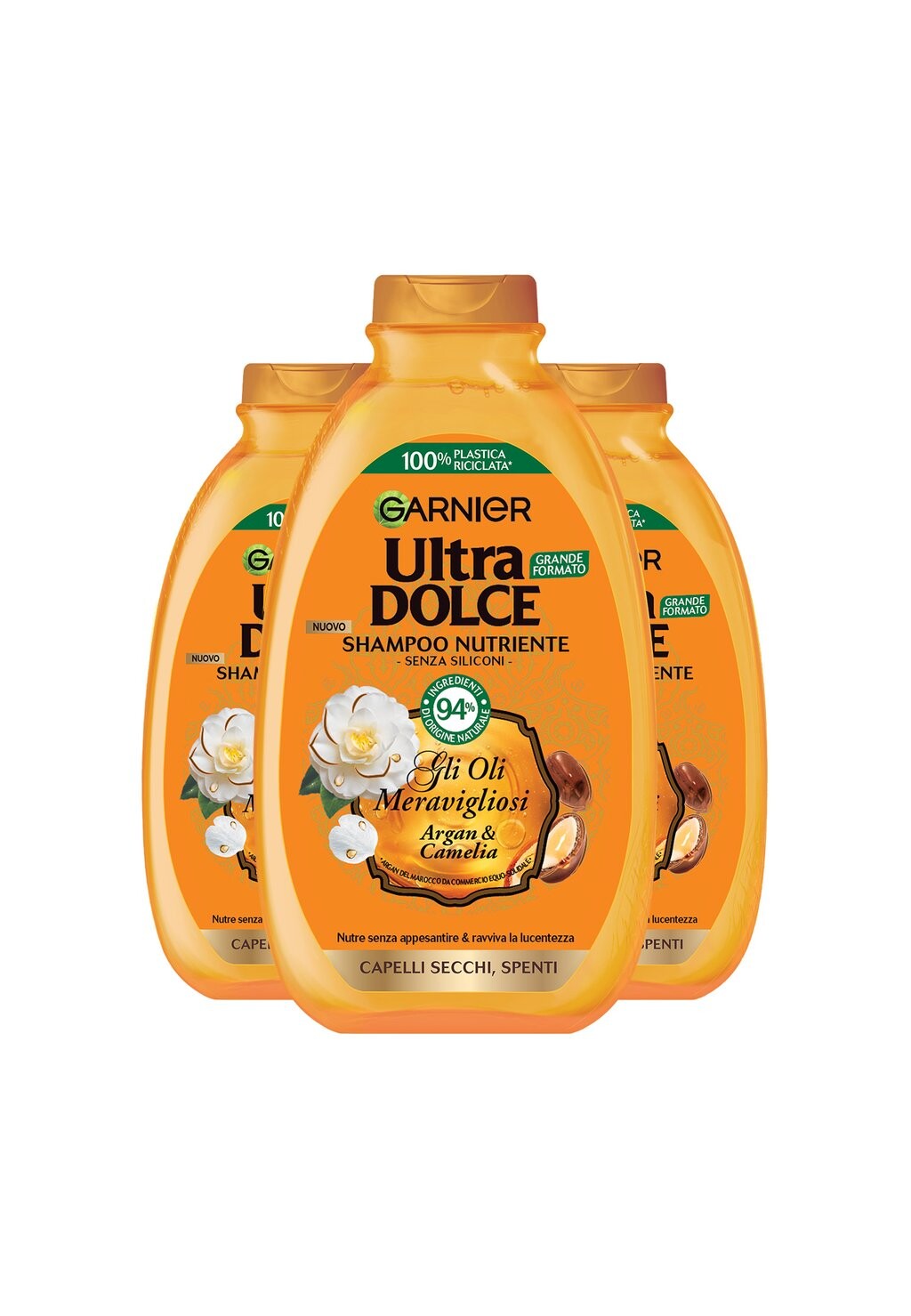 

Шампунь SHAMPOO ULTRA DOLCE MERAVIGLIOSO, SHAMPOO PER CAPELLI SECCHI, 400 ML, 3 PACK Garnier, прозрачный