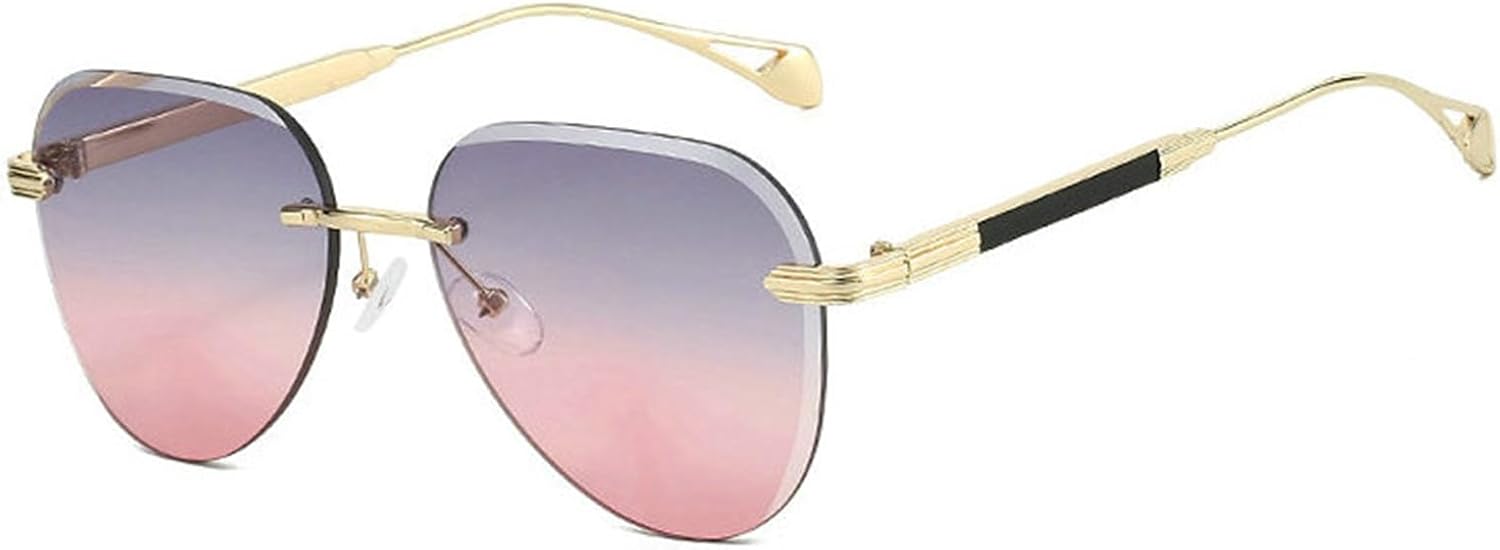 

Солнцезащитные очки Willochra Retro Rimless Pilot Sunglasses Oversized для женщин и мужчин, винтажные, в стиле 70-х, овальные, с градиентным переходом, защита от ультрафиолета UV400, C5