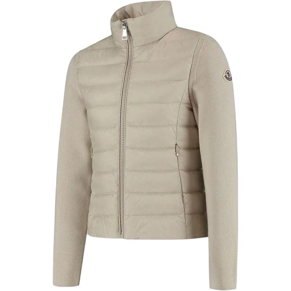 Детская пуховая куртка со стойкой Moncler, Light Umber — фото 3