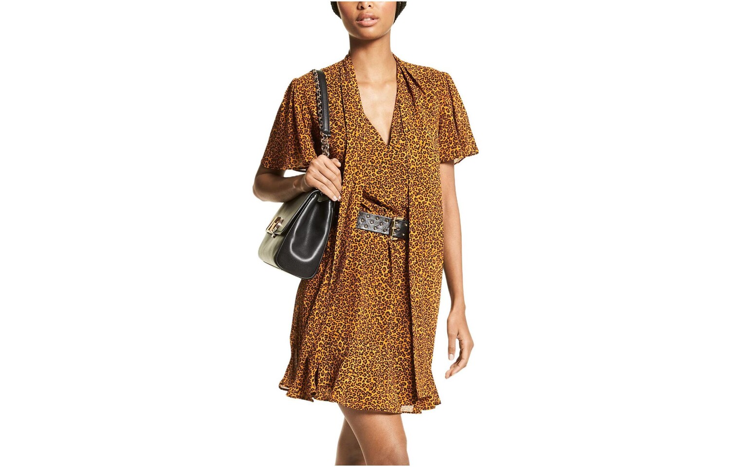 

Платье с короткими рукавами женское желтое Michael Kors