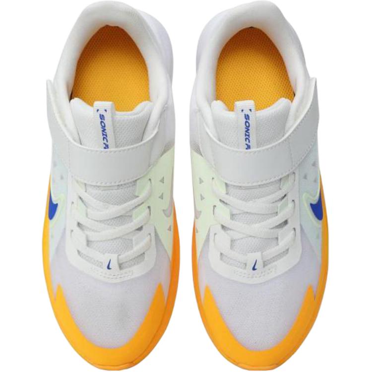 Nike Детские беговые кроссовки SONIC FLY Abrasion Resistant Low Top белый/желтый — фото 4