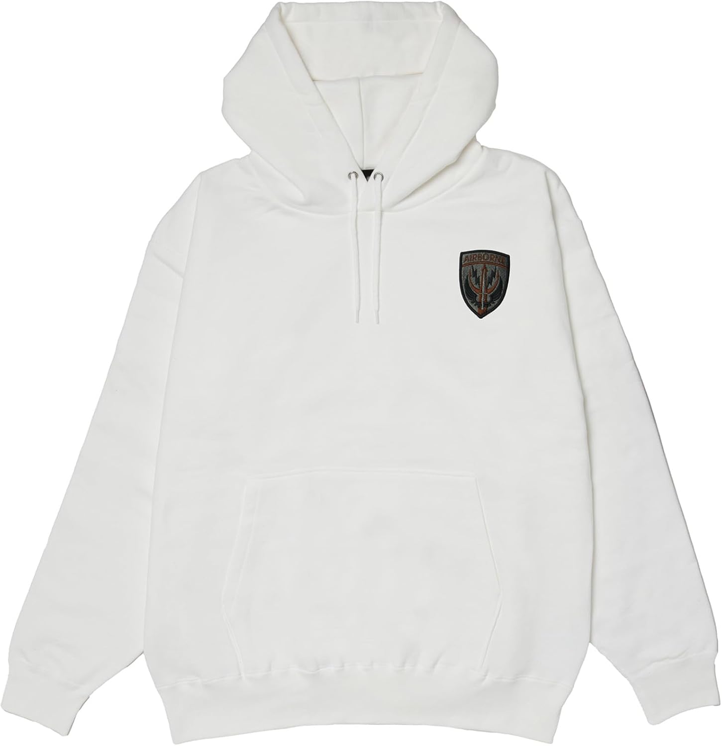

Толстовка с капюшоном в стиле F, нашивка с гербом армии США, плотная ткань 12,4 унции, подкладка с начесом, толстовка без капюшона, белая F-Style