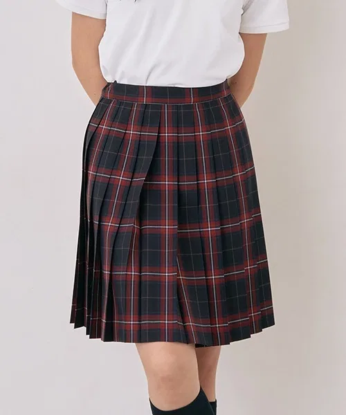 Юбка плиссе в клетку pom ponette junior красная