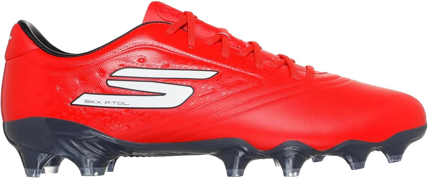 Мужские беговые кроссовки Skechers Razor 1.5 Academy Firm Ground, черный/красный — фото 2