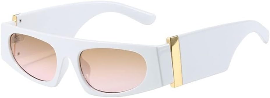 

Ретро-солнцезащитные очки «кошачий глаз» для женщин с градиентным переходом цвета, широкие дужки; панк-солнцезащитные очки с защитой от УФ-излучения UV400 для мужчин LANGSER, White