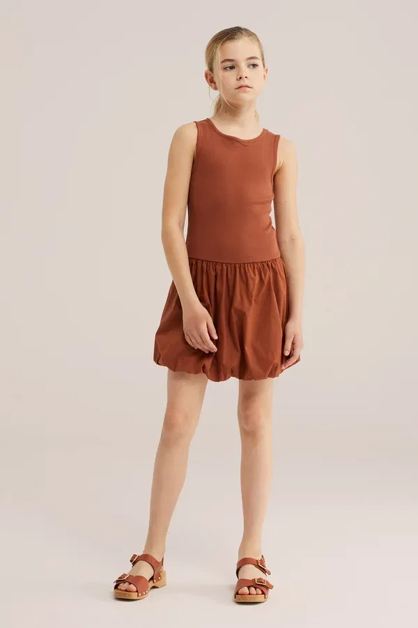Платье дневное We Fashion, коричневый корица — фото 3