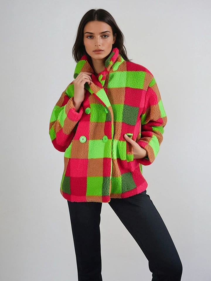 

Monki Куртка переходного цвета красно-зеленого цвета