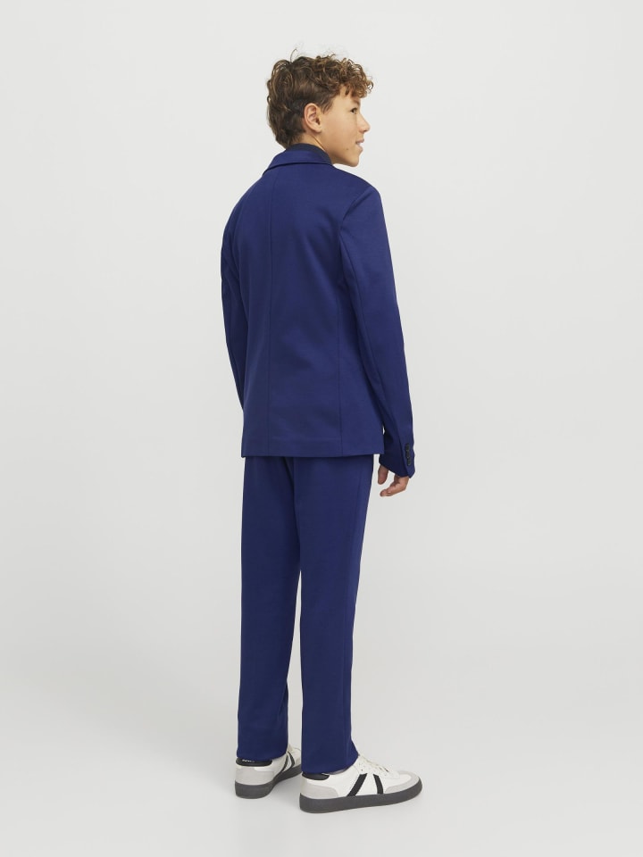 JACK & JONES Junior Однобортный пиджак и брюки средневекового синего цвета — фото 4