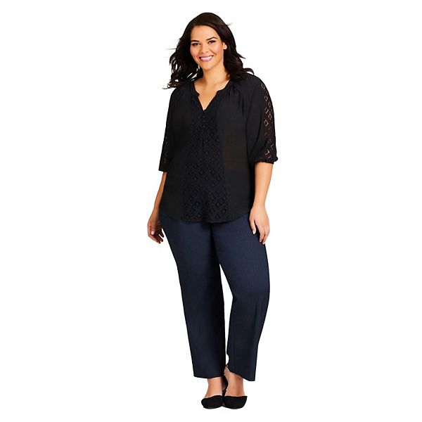 

Женские брюки plus size tall super stretch slim flare Avenue, Indigo