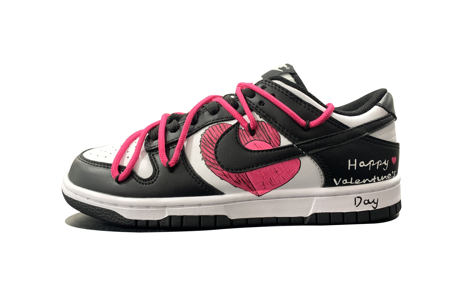 

Кроссовки Nike Dunk Skateboard Shoes Women's Low-Top Black White Pink