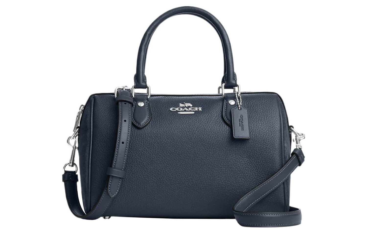 

Сумка Rowan Leather Boston, Сумка, Плечевая сумка, Средняя сумка через плечо для женщин синий COACH