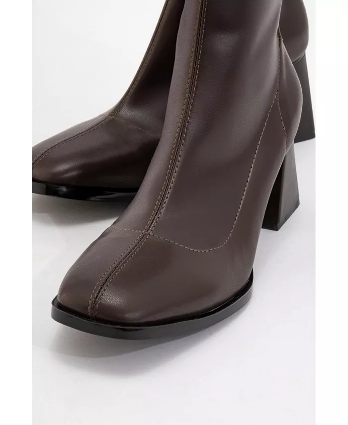 Ботинки Plesa на толстом каблуке (женские) Prologue Shoes, коричневый — фото 3