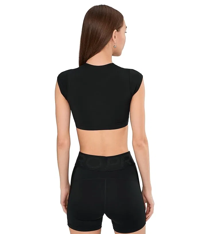 Топ Nike Swim Solid Cropped Top Nike, Black — фото 4