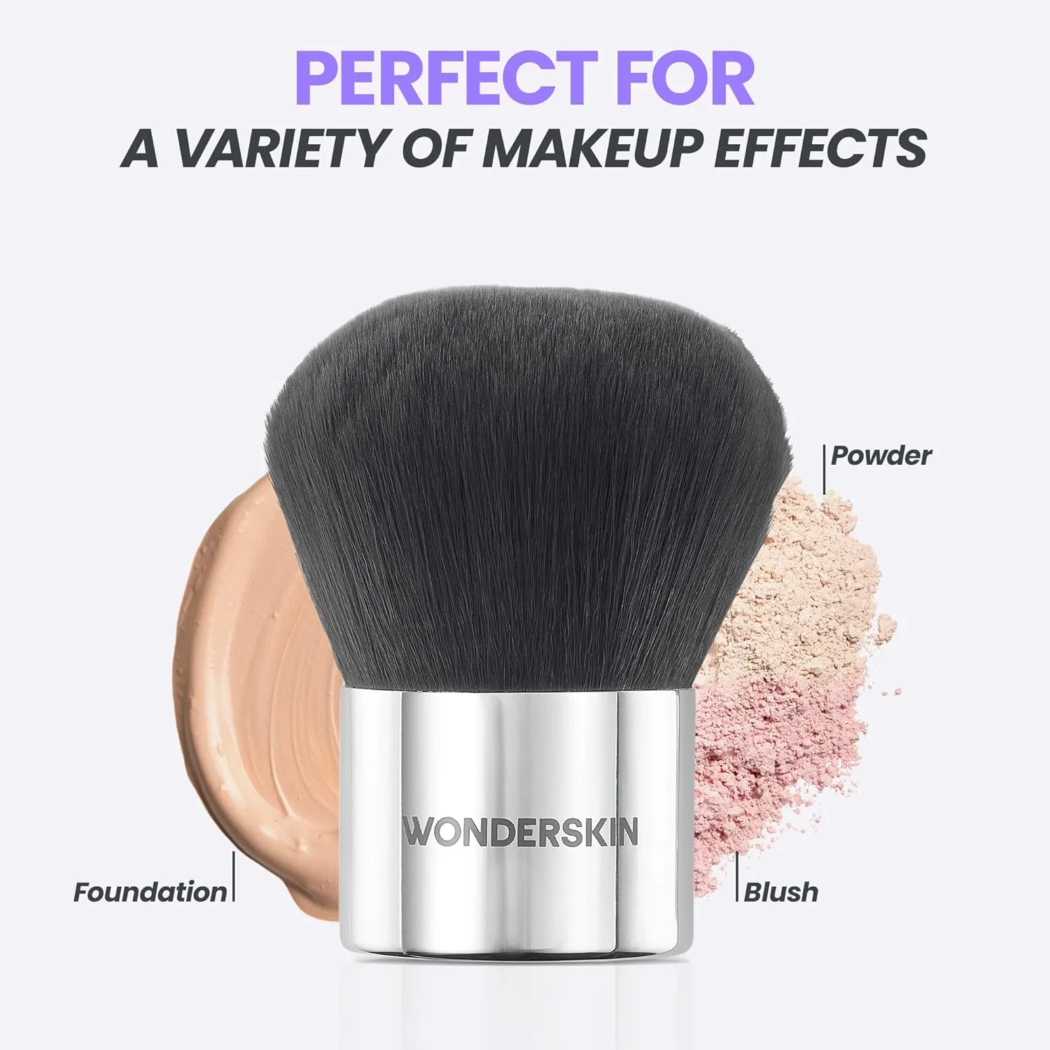 Кисть кабуки с круглым кончиком от Wonderskin Wonderskin, Dark Gray (Round Top) — фото 3